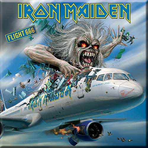 Iron Maiden Fridge Magnet: Flight 666