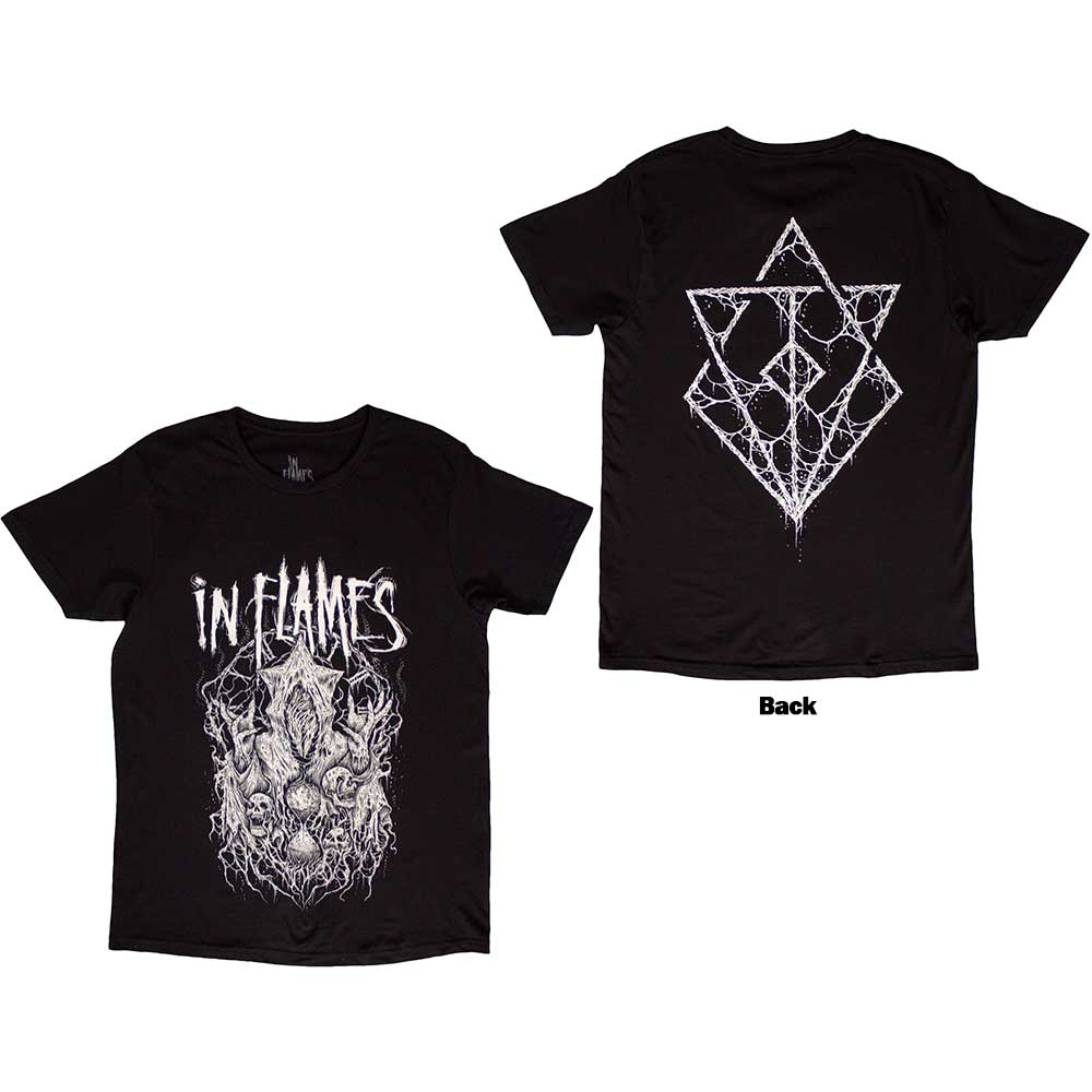 In Flames Unisex T-Shirt: Buried in Time (Black) (Back Print)