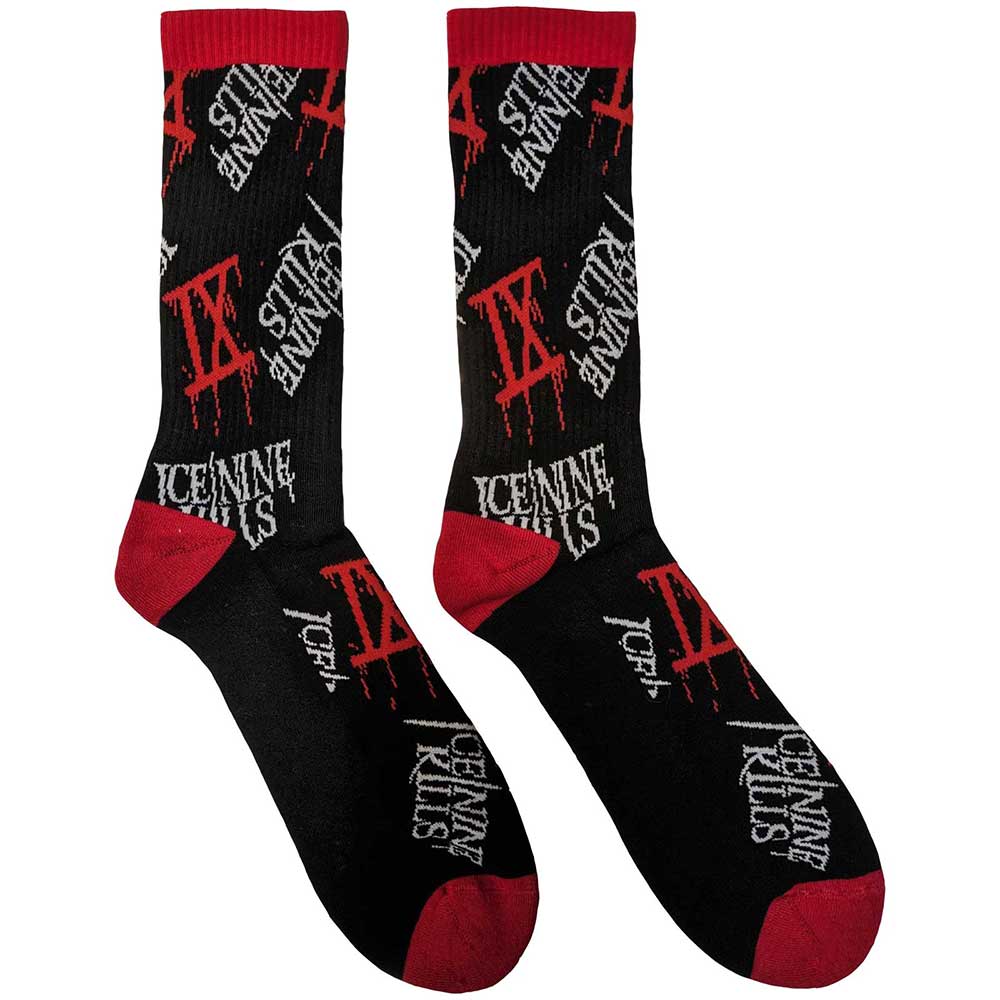 Ice Nine Kills Unisex Ankle Socks: Logos (Black) (UK Size 7 - 11)