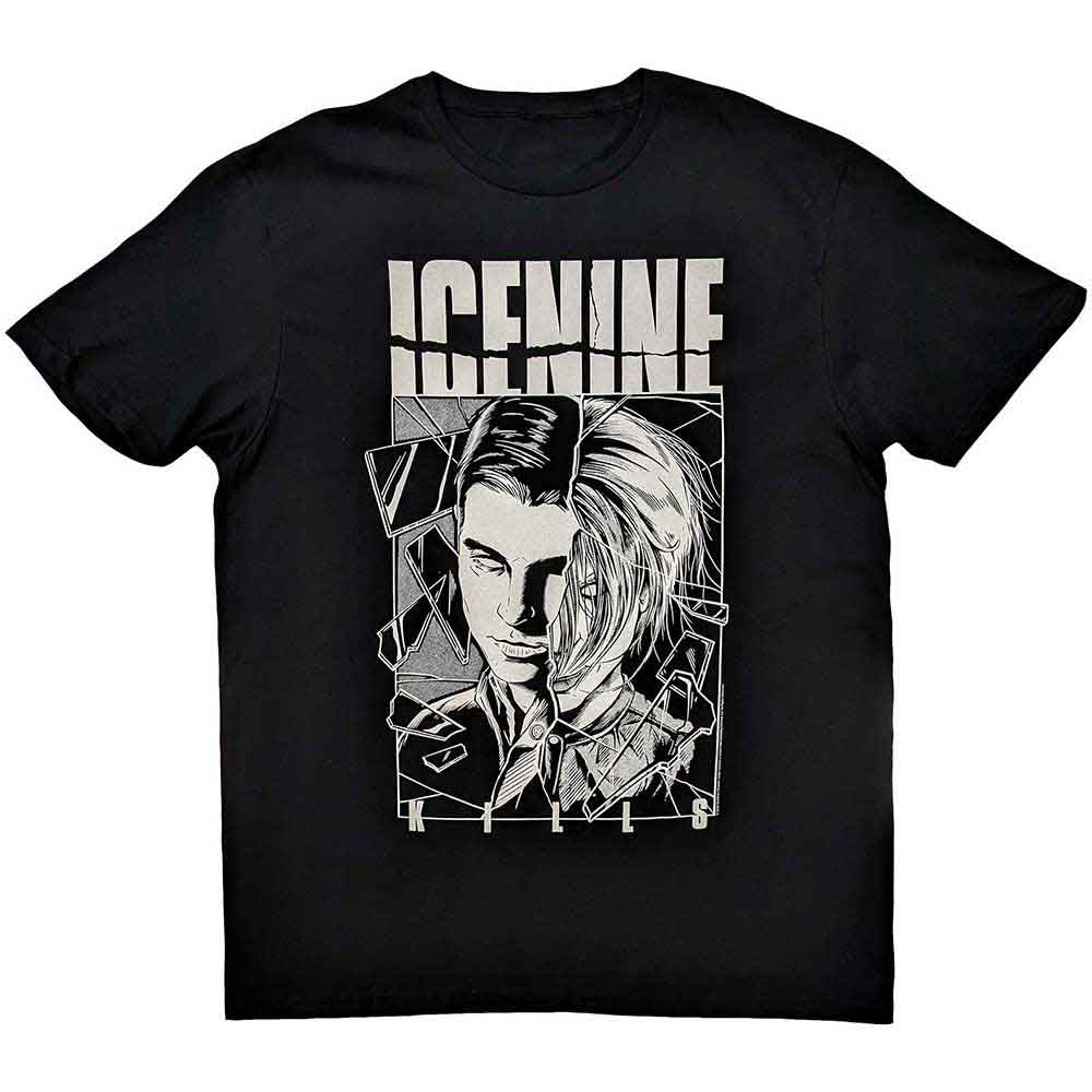 Ice Nine Kills Unisex T-Shirt: Shower Scene Split Face (Black)