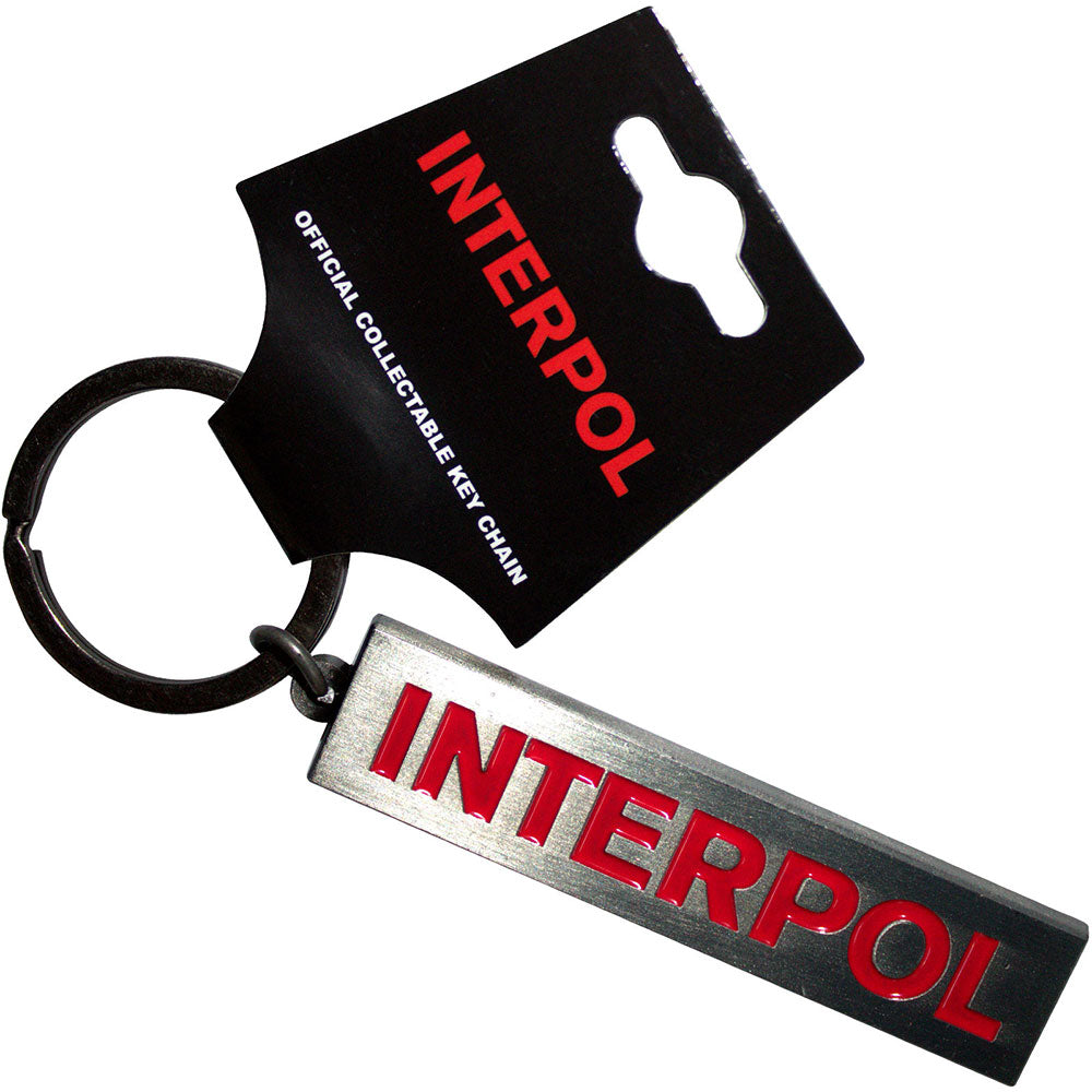 Interpol Keychain: Text Logo