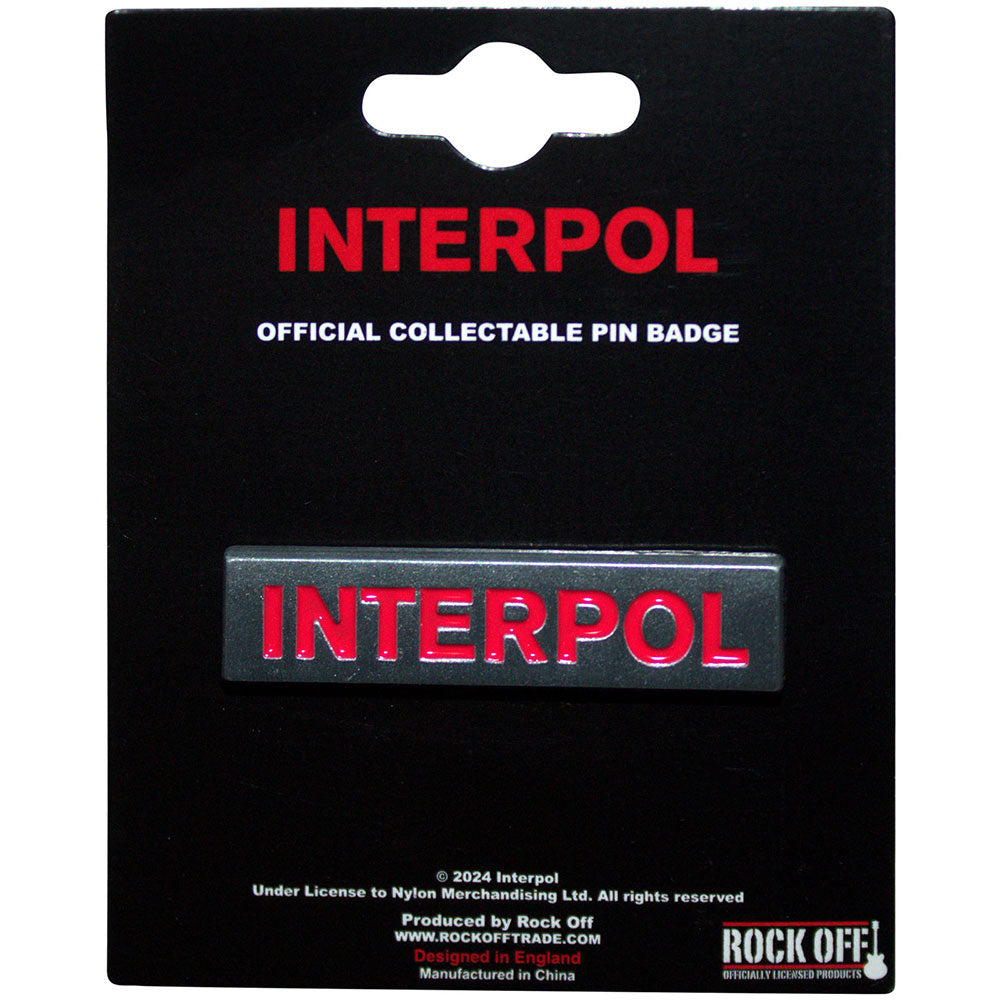 Interpol Pin Badge: Text Logo