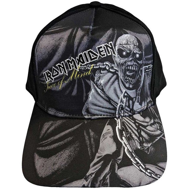 Iron Maiden Unisex Baseball Cap: Piece Of Mind Greyscale