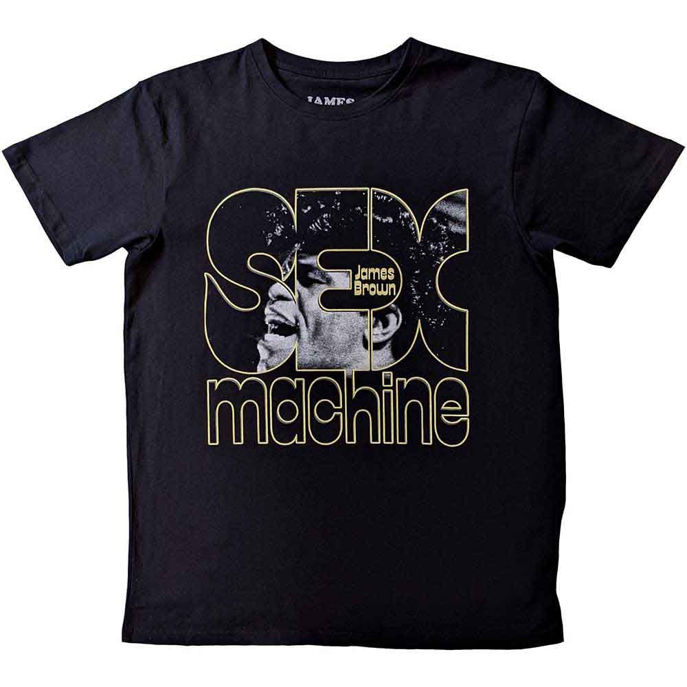 James Brown Unisex T-Shirt: Sex Machine (Black)