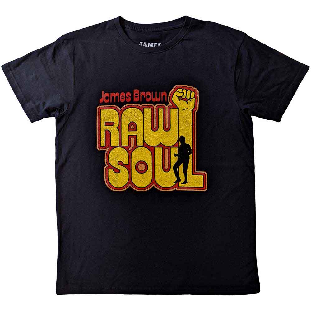 James Brown Unisex T-Shirt: Raw Soul (Black)