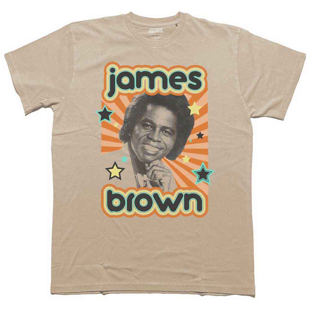 James Brown Unisex T-Shirt: Stars (Sand)