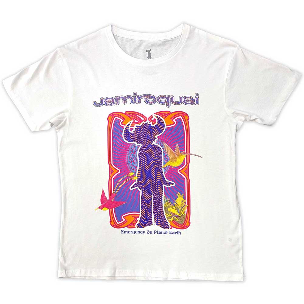 Jamiroquai Unisex T-Shirt: Emergency (White)