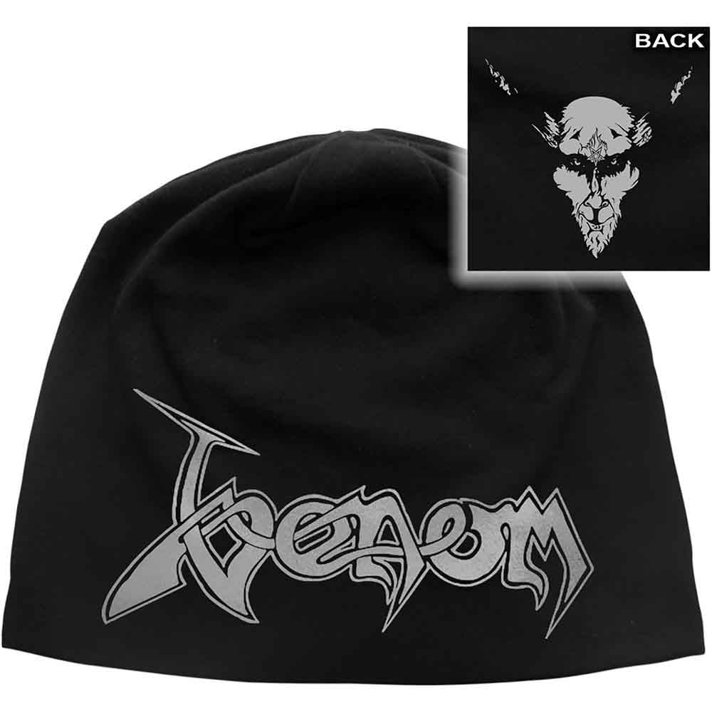 Venom Unisex Beanie Hat: Black Metal (Black) (Back Print)