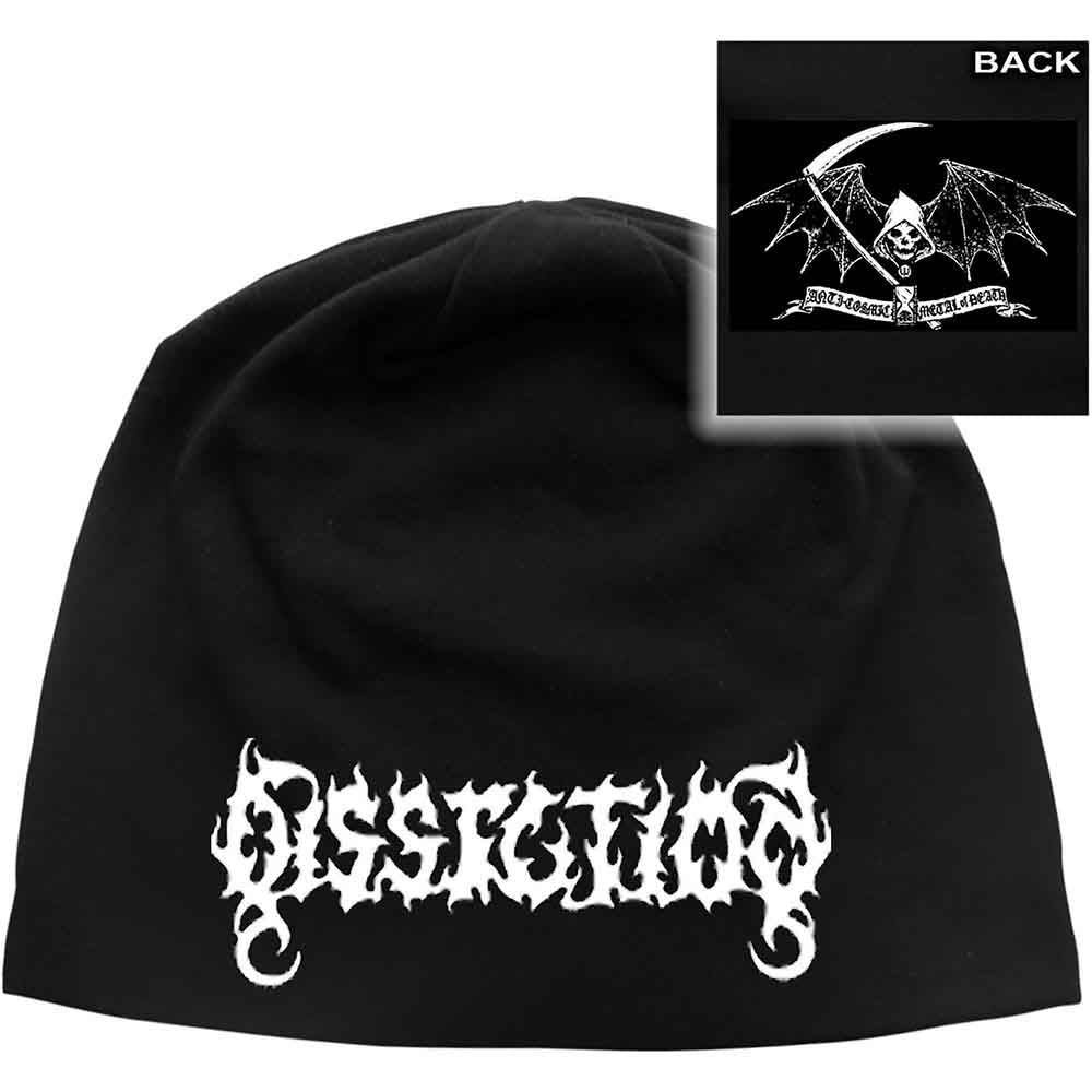 Dissection Unisex Beanie Hat: Logo/Reaper (Black) (Back Print)