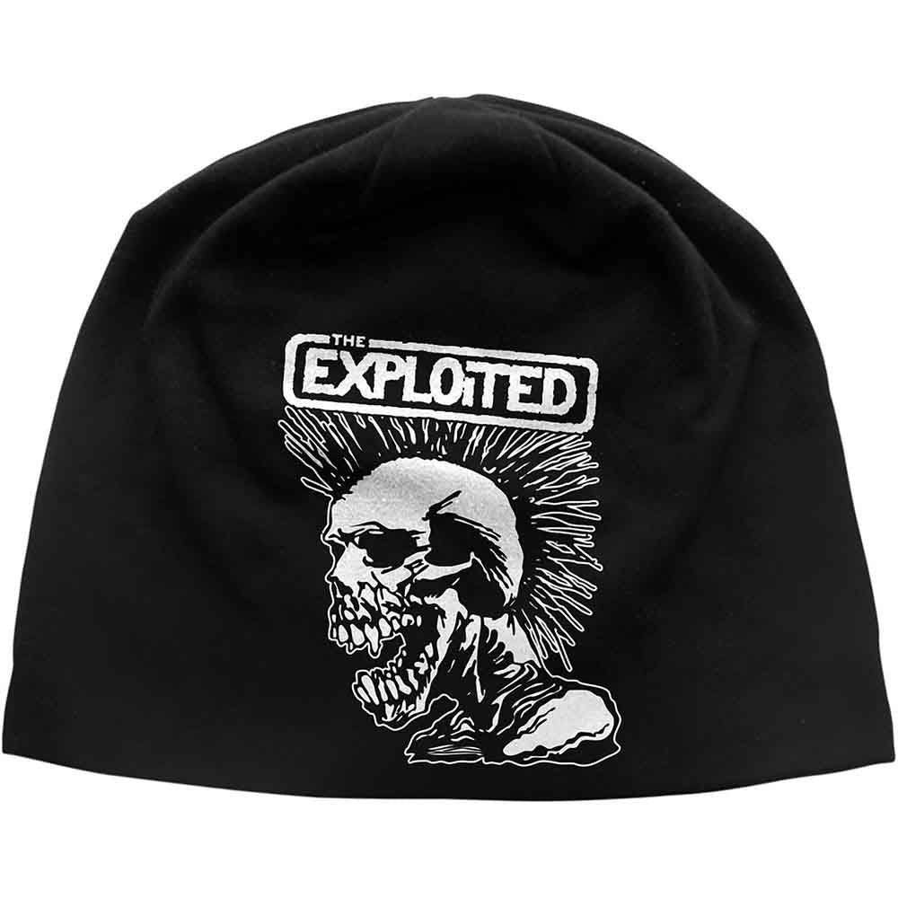 The Exploited Unisex Beanie Hat: Mohican Skull (Black)