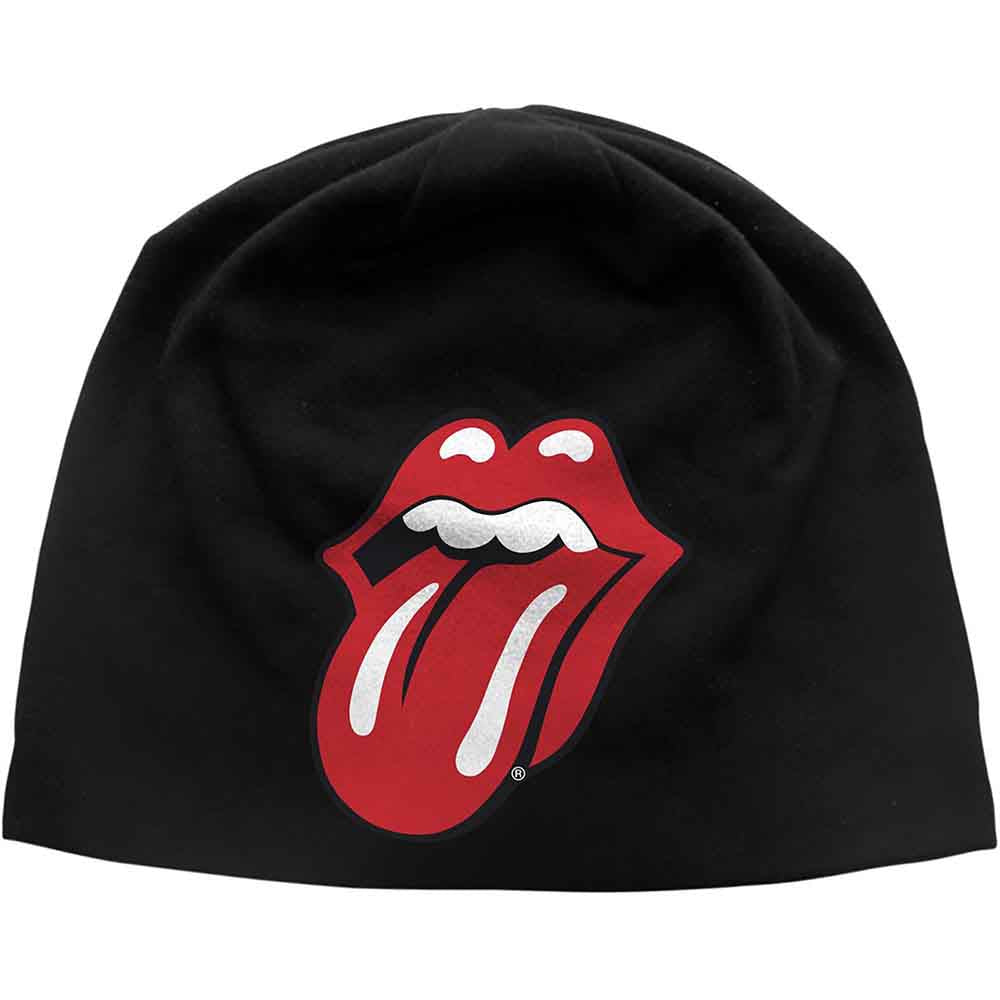 The Rolling Stones Unisex Beanie Hat: Tongue (Black)