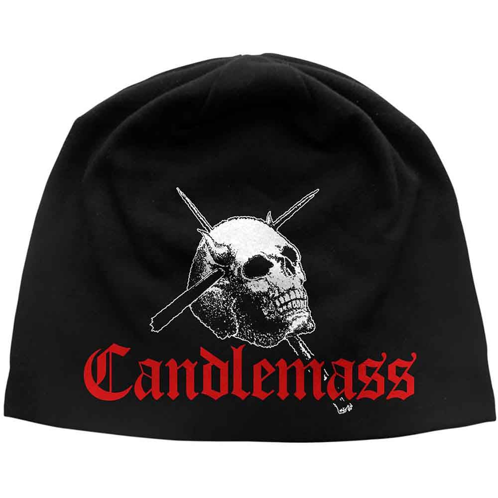 Candlemass Unisex Beanie Hat: Skull & Logo (Black)