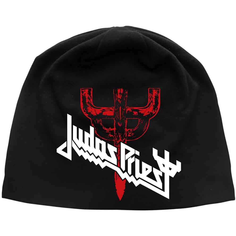 Judas Priest Unisex Beanie Hat: Logo & Fork (Black)