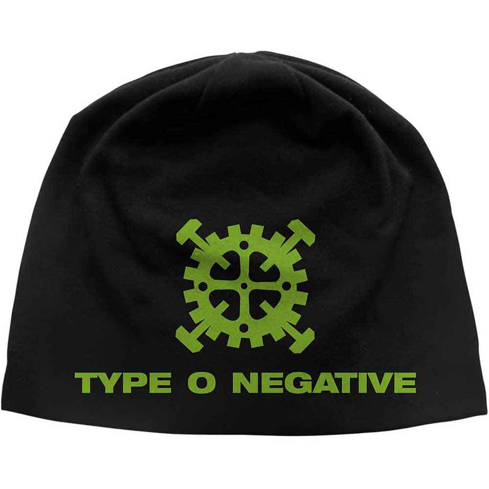 Type O Negative Unisex Beanie Hat: Gear Logo JD Print (Black)