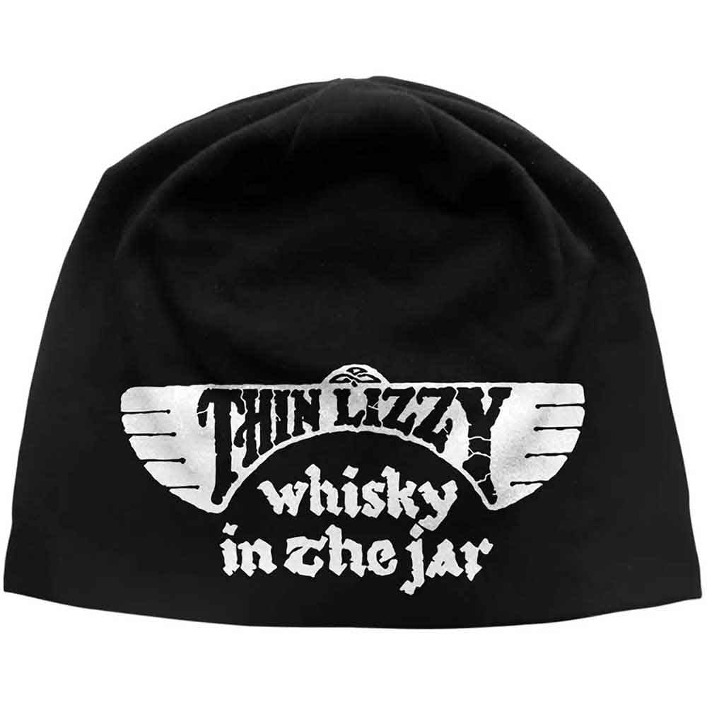 Thin Lizzy Unisex Beanie Hat: Whisky In The Jar JD Print (Black)