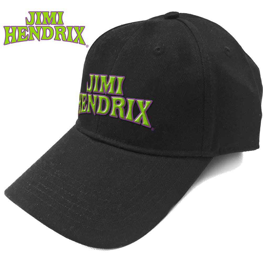 Jimi Hendrix Unisex Baseball Cap: Arched Logo (Black)