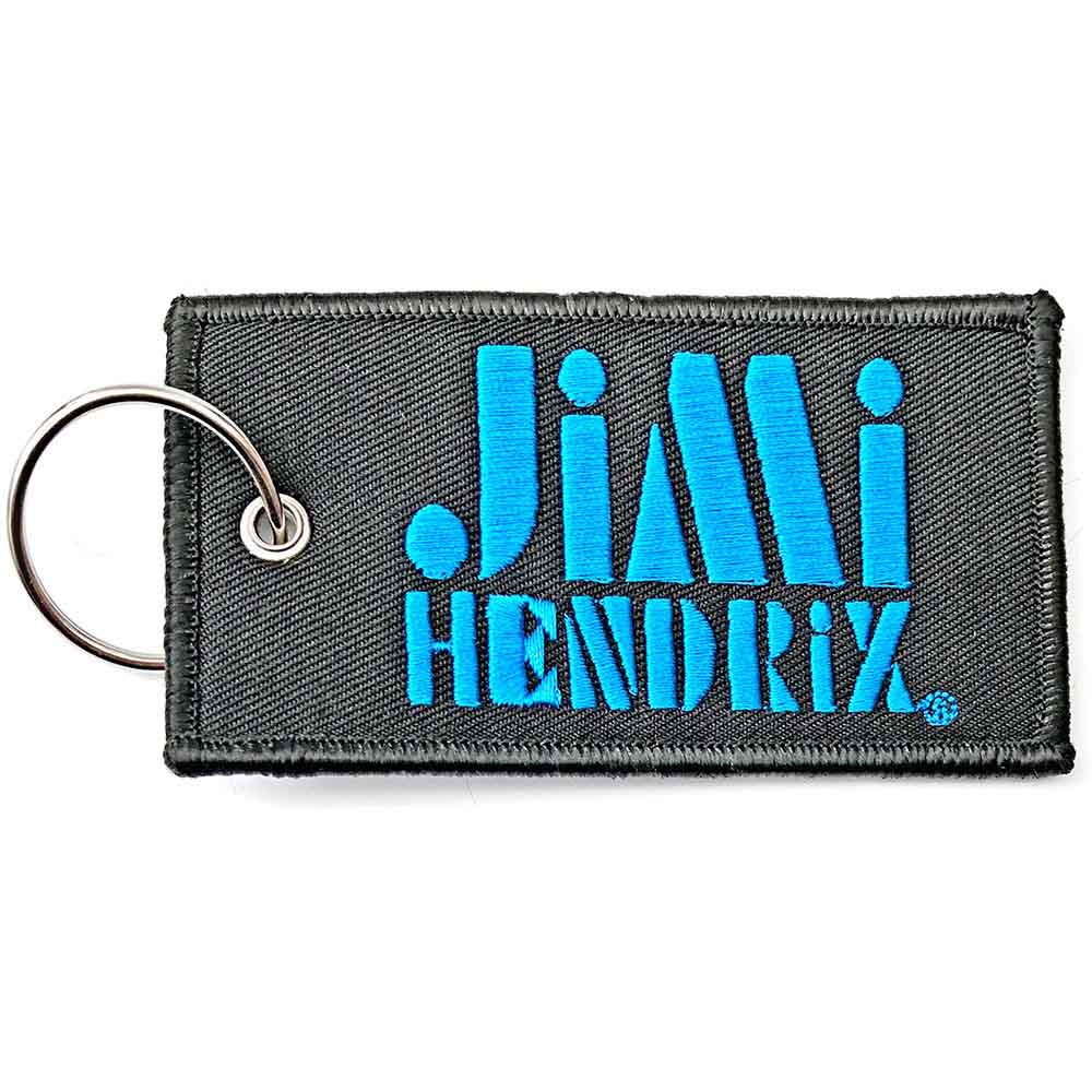 Jimi Hendrix Patch Keychain: Stencil Logo (Double Sided)