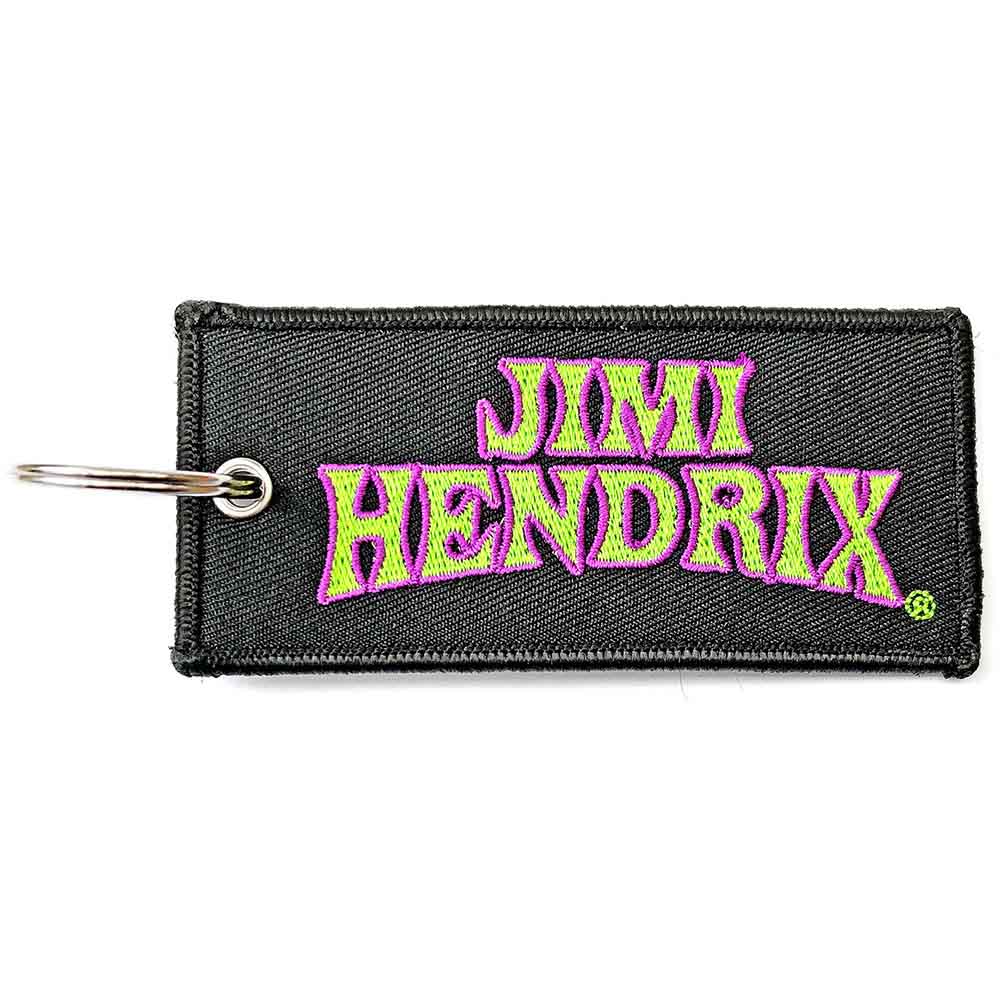 Jimi Hendrix Patch Keychain: Arched Logo (Double Sided)