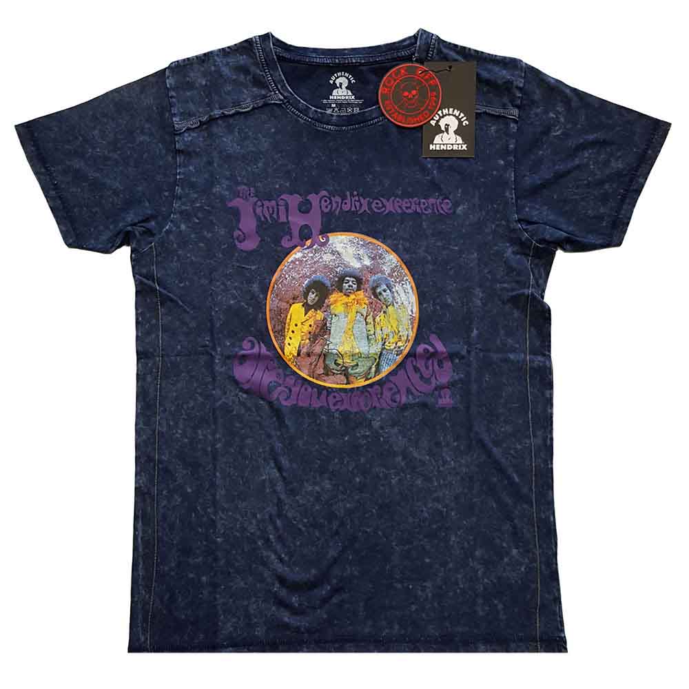 Jimi Hendrix Unisex T-Shirt: Experienced (Navy Blue) (Wash Collection)