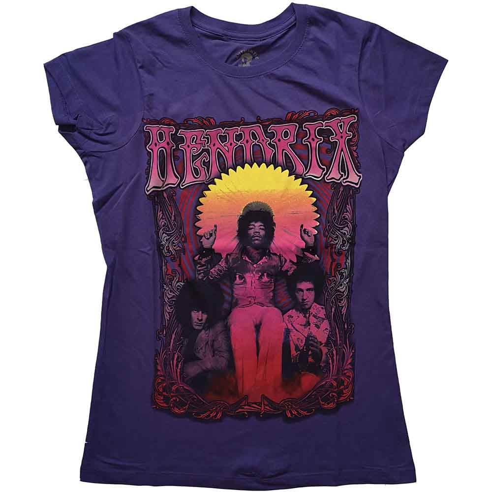 Jimi Hendrix Ladies T-Shirt: Karl Ferris Wheel (Purple)