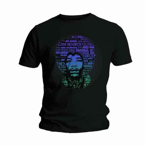 Jimi Hendrix Unisex T-Shirt: Afro Speech (Black)