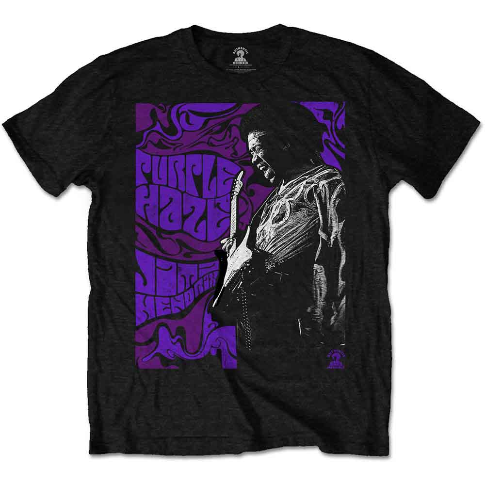 Jimi Hendrix Unisex T-Shirt: Purple Haze (Black)