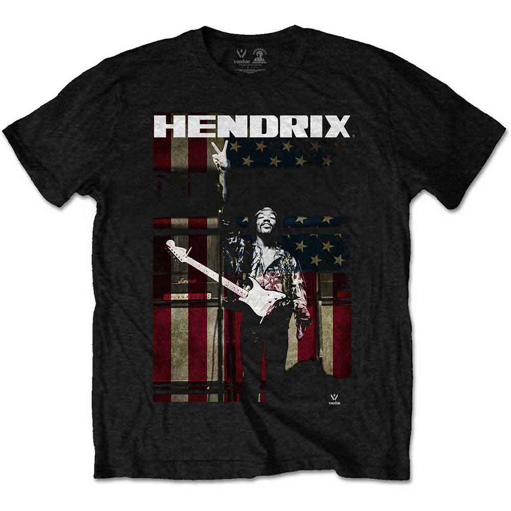 Jimi Hendrix Kids T-Shirt: Peace Flag (Black)