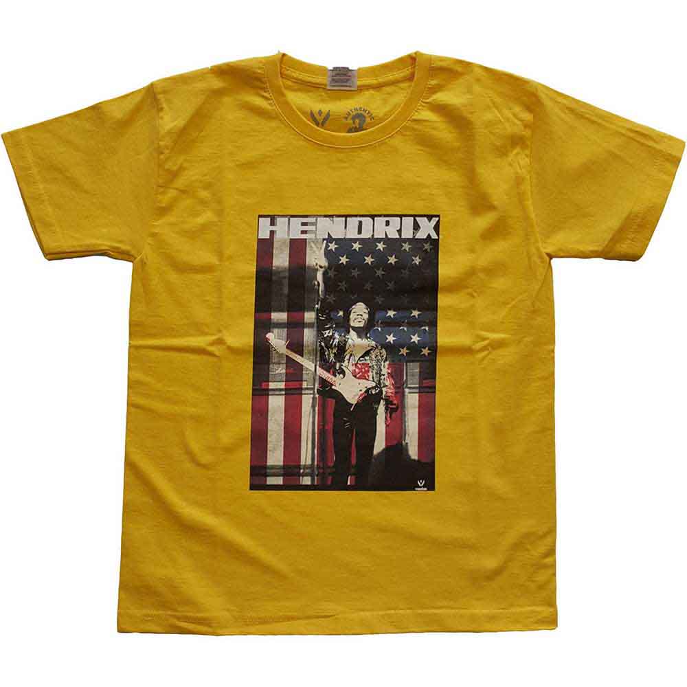 Jimi Hendrix Kids T-Shirt: Peace Flag (Yellow)