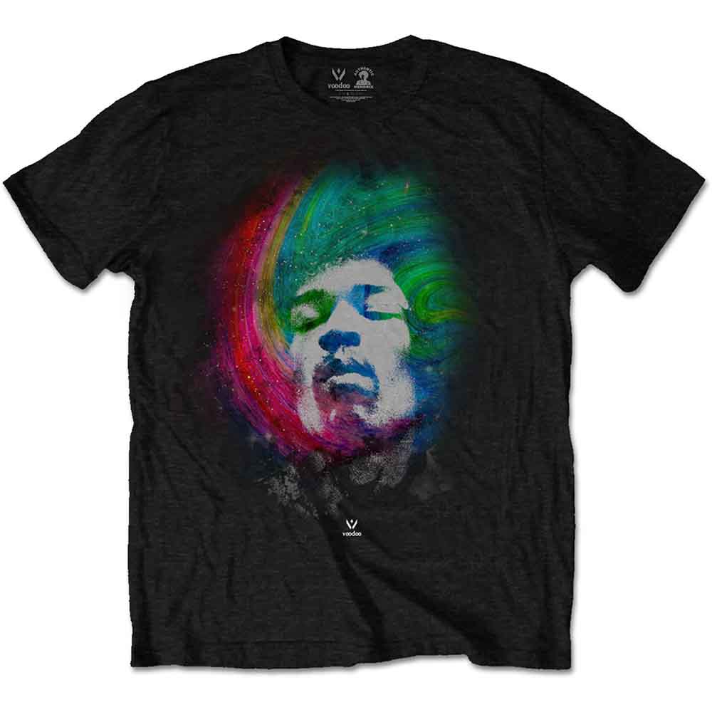 Jimi Hendrix Unisex T-Shirt: Galaxy 1 (Black)