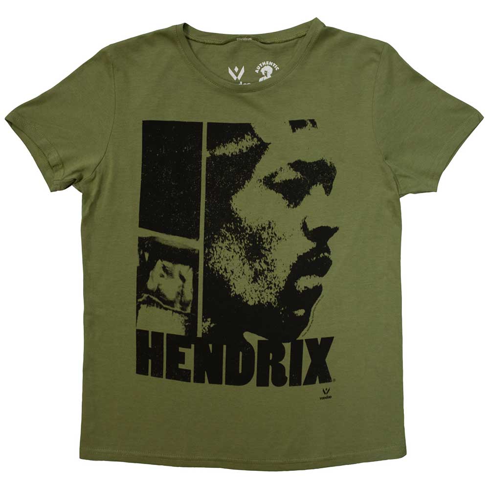 Jimi Hendrix Ladies T-Shirt: Let Me Live (Khaki Green)