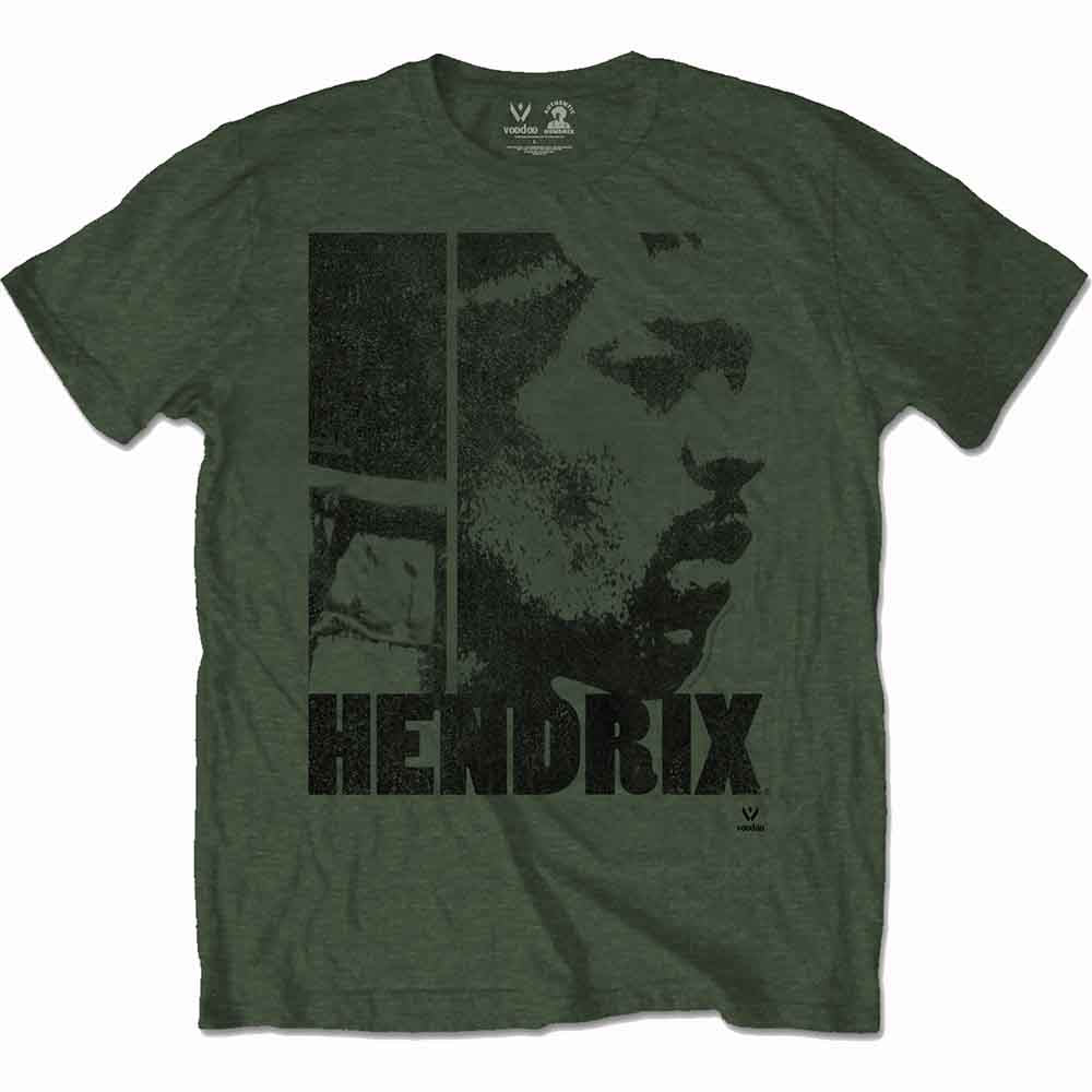 Jimi Hendrix Unisex T-Shirt: Let Me Live (Khaki Green)