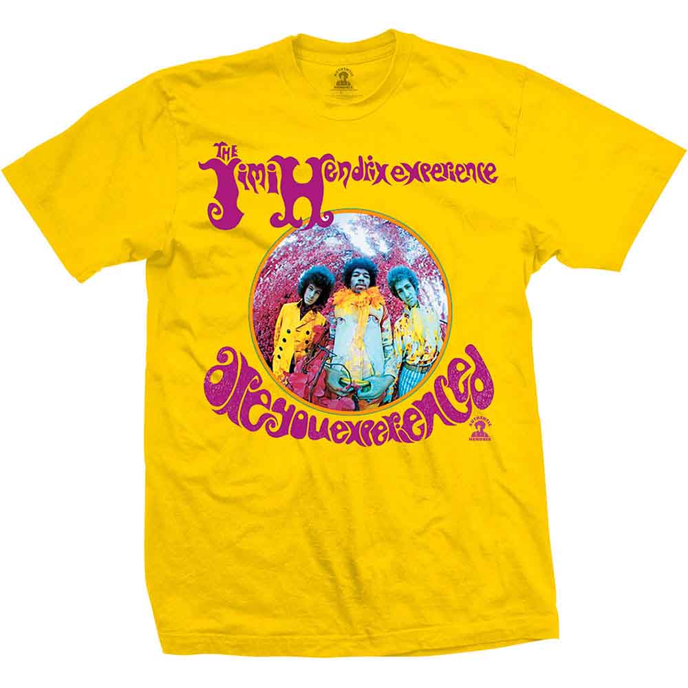 Jimi Hendrix Unisex T-Shirt: Are You Experienced (Yellow)