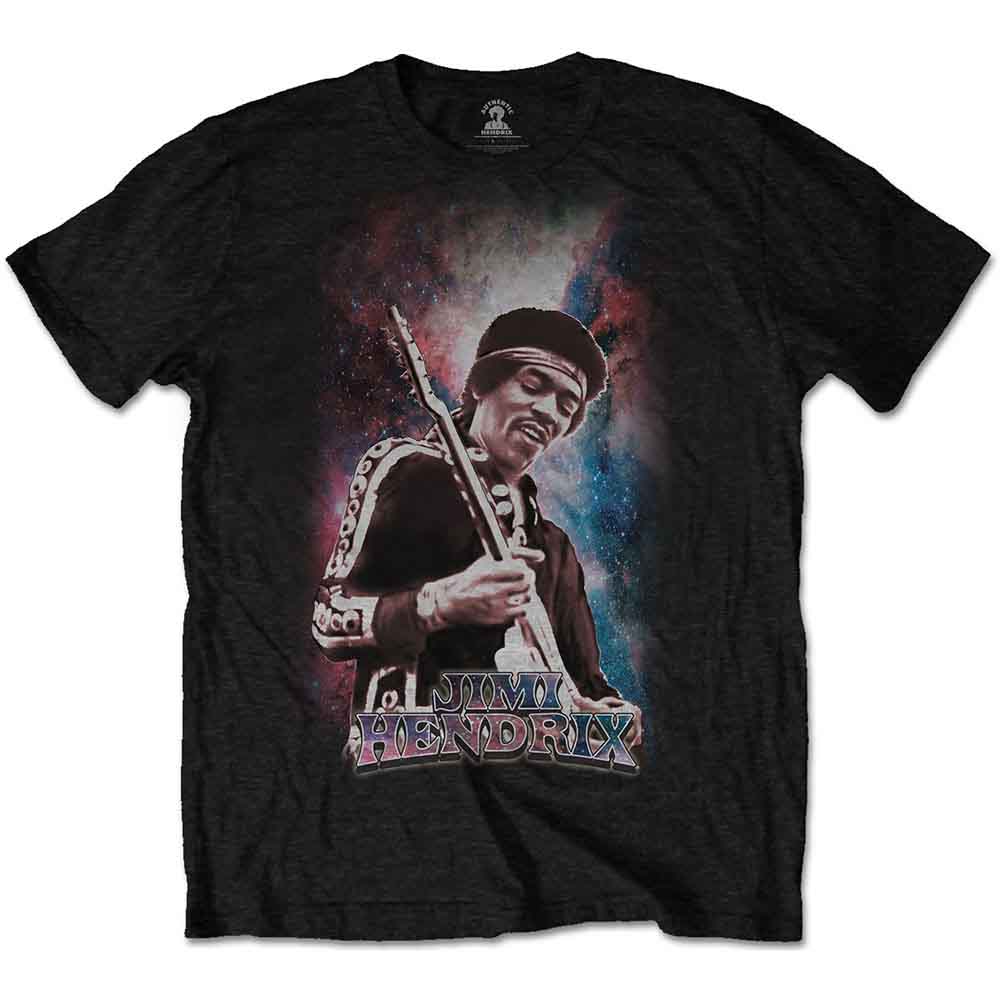 Jimi Hendrix Unisex T-Shirt: Galaxy 2 (Black)