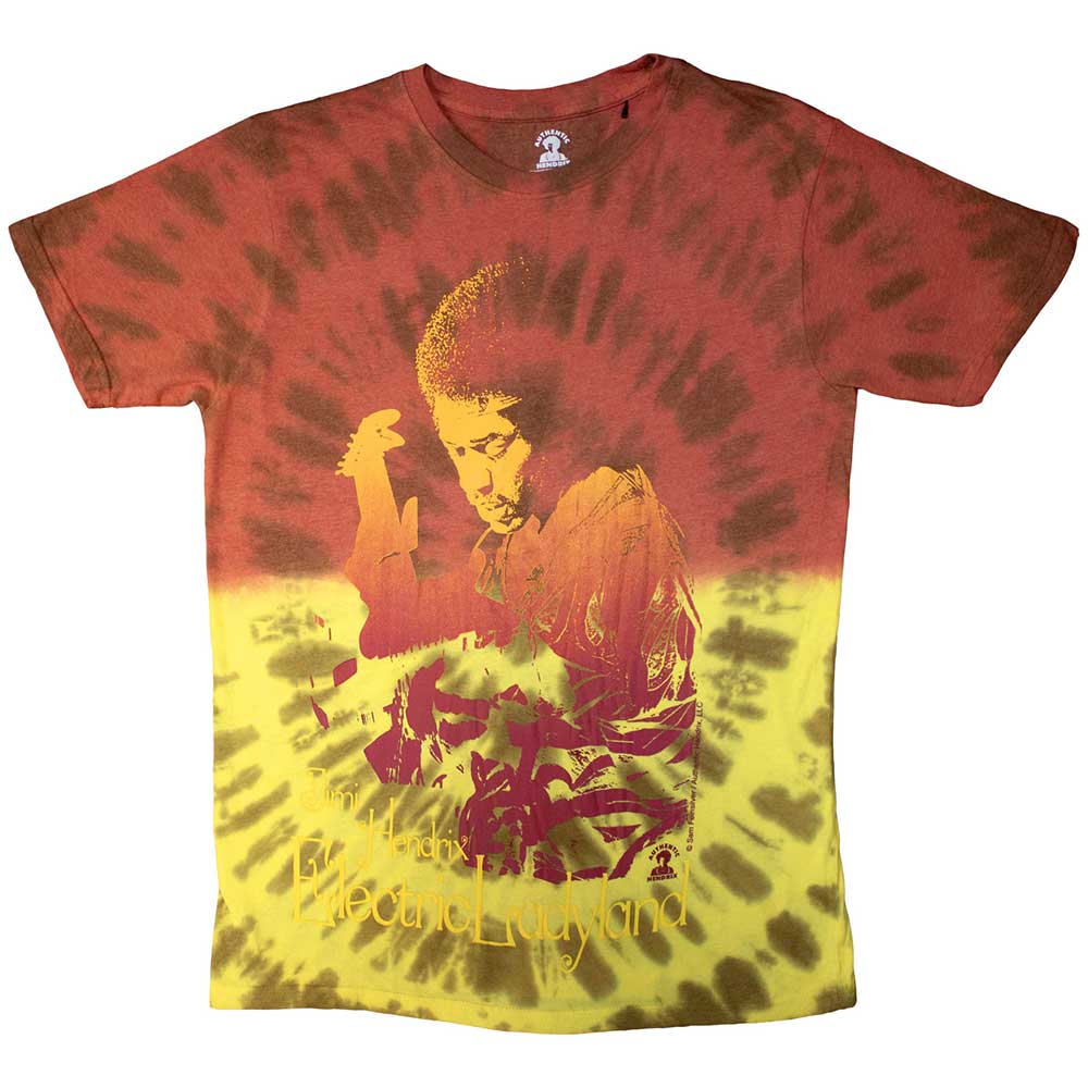 Jimi Hendrix Unisex T-Shirt: Electric Ladyland (Red) (Wash Collection)