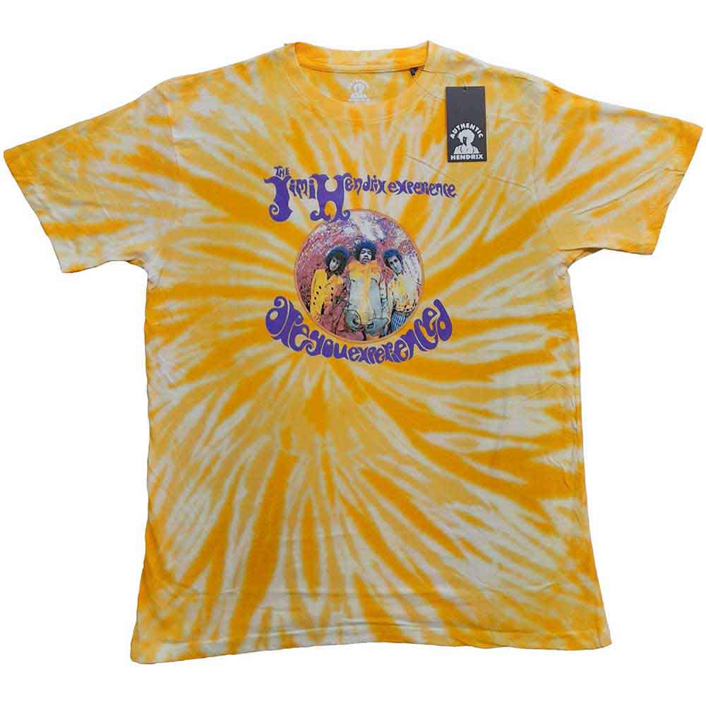 Jimi Hendrix Unisex T-Shirt: Are You Experienced (Yellow) (Wash Collection)