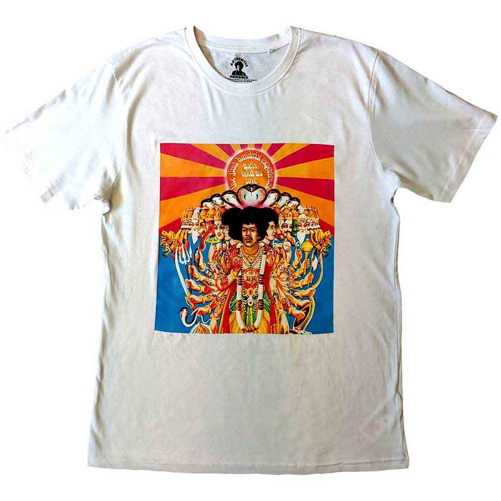 Jimi Hendrix Unisex T-Shirt: Axis (White)