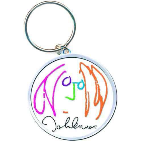 John Lennon Keychain: Self Portrait Colour