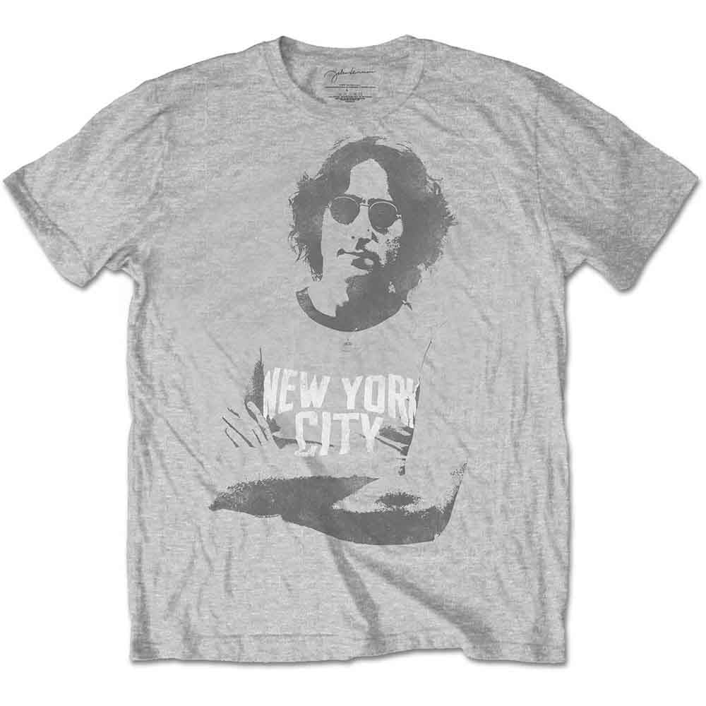 John Lennon Unisex T-Shirt: New York City Tee (Grey)