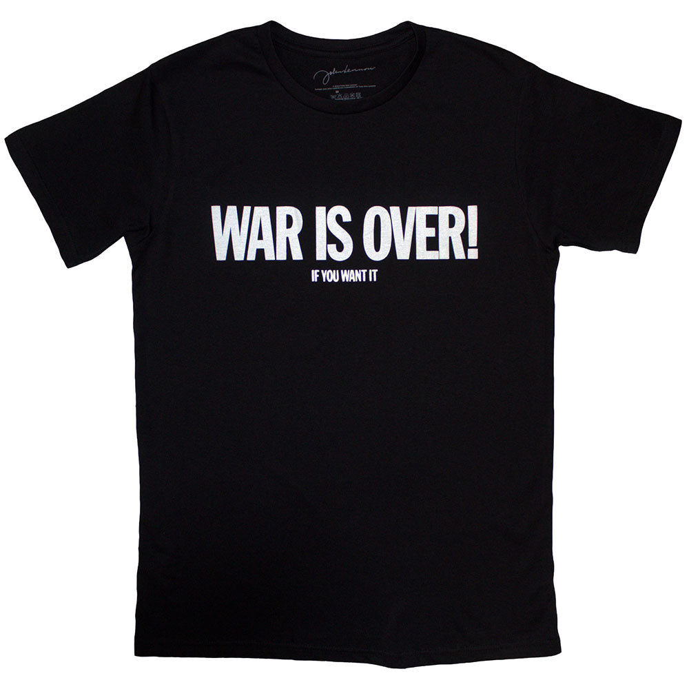 John Lennon Unisex T-Shirt: War Is Over (Black)