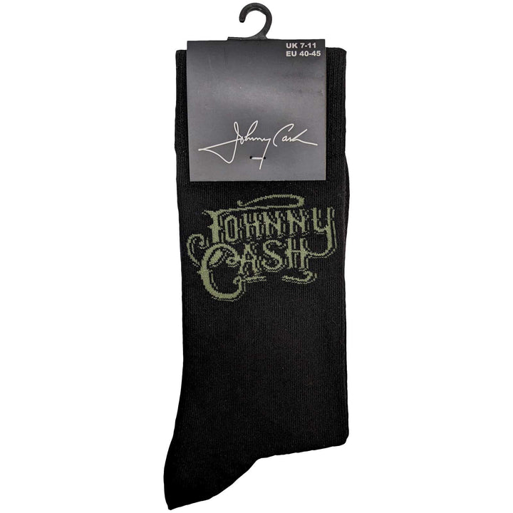 Text Logo Unisex Ankle Socks (UK Size 7 - 11) | Johnny Cash