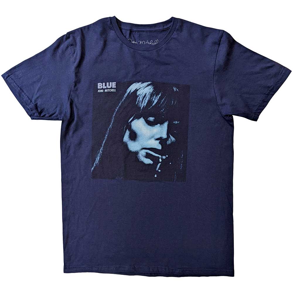 Joni Mitchell Unisex T-Shirt: Blue (Navy Blue)