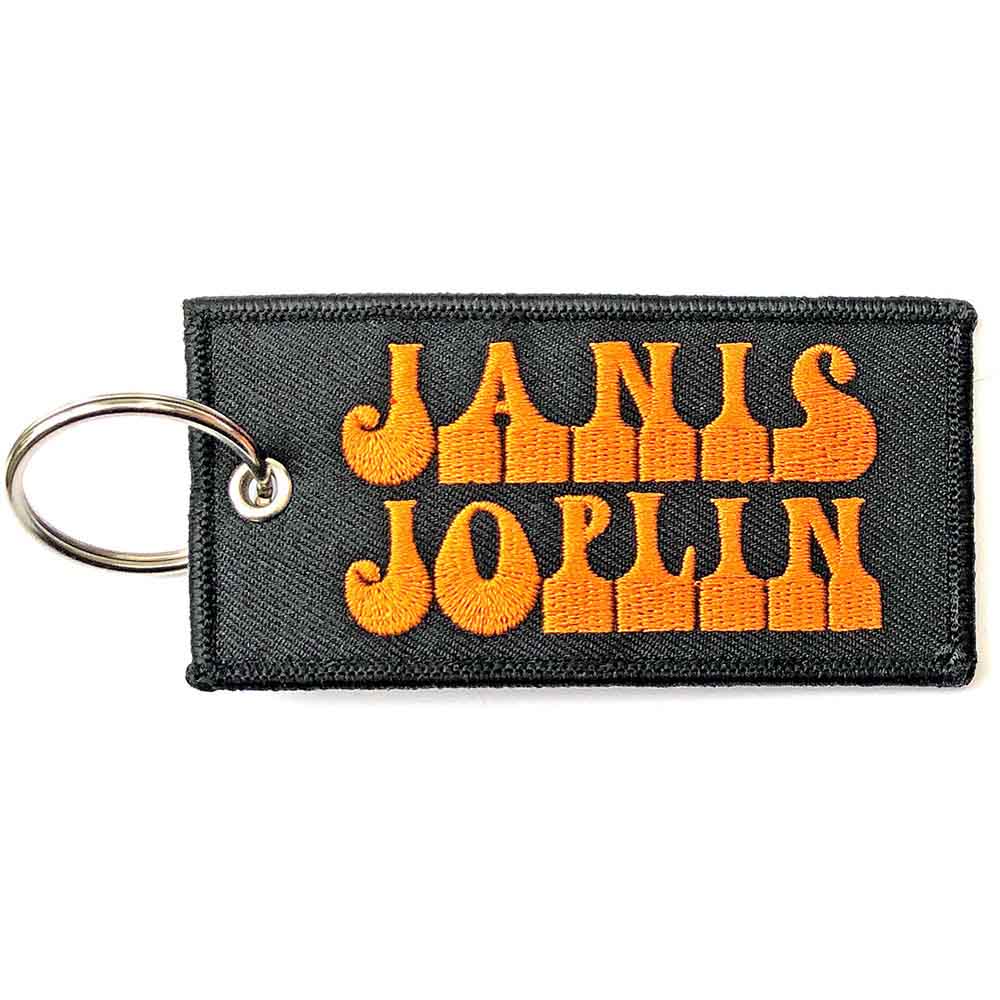 Janis Joplin Patch Keychain: Logo (Double Sided)