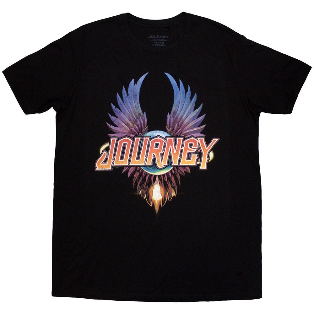 Journey Unisex T-Shirt: Classic Wings (Black)