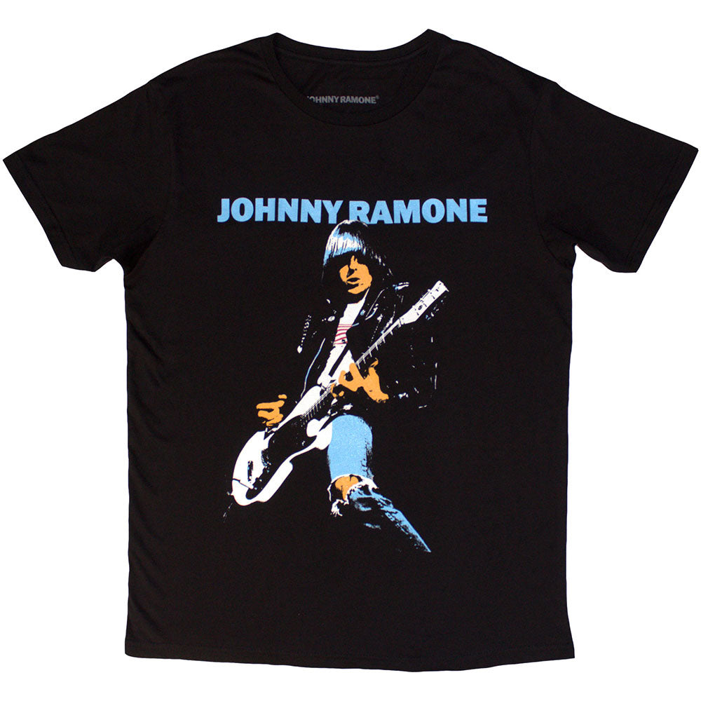 Johnny Ramone Unisex T-Shirt: Ripped Denim (Black)