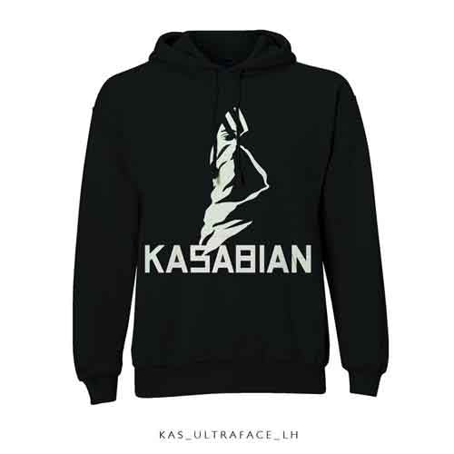 Kasabian Unisex Pullover Hoodie: Ultra Face (Black)