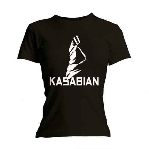 Kasabian Ladies T-Shirt: Ultra Black (Black) (Skinny Fit)