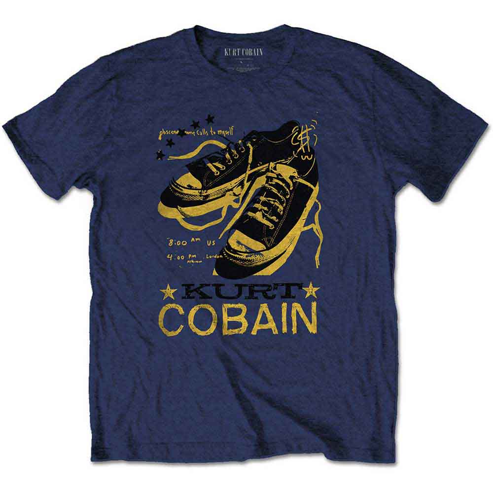 Kurt Cobain Kids T-Shirt: Laces (Navy Blue)