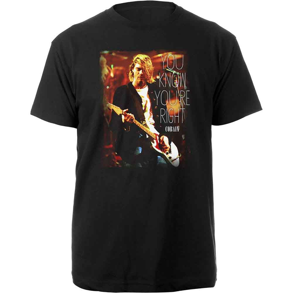 Kurt Cobain Unisex T-Shirt: You Know You're Right (Black)