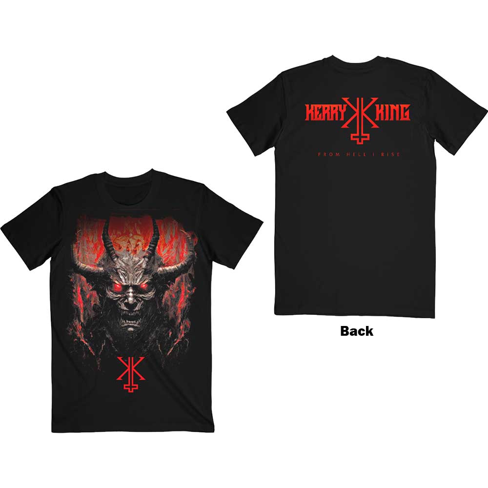 Kerry King Unisex T-Shirt: From Hell I Rise F&B (Black) (Back Print)