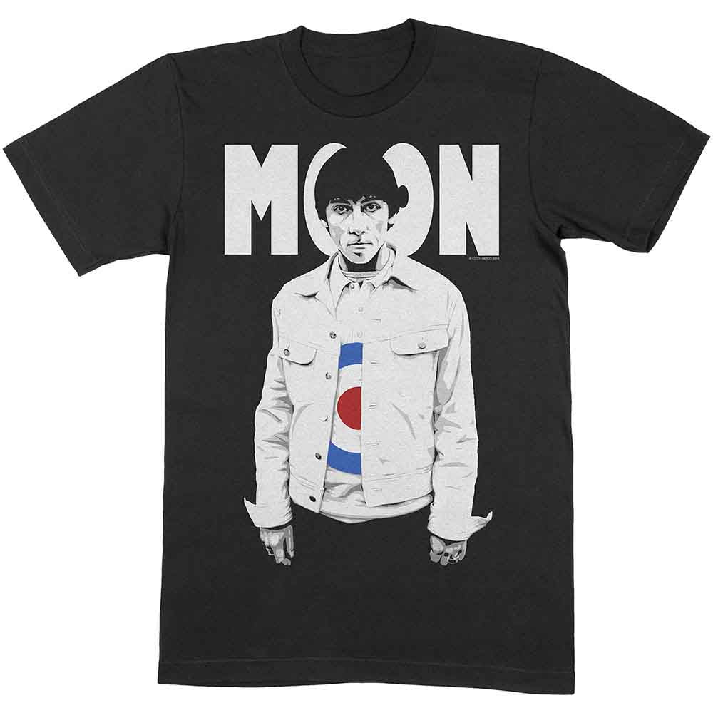 Keith Moon Unisex T-Shirt: Moon Target (Black) (Small)